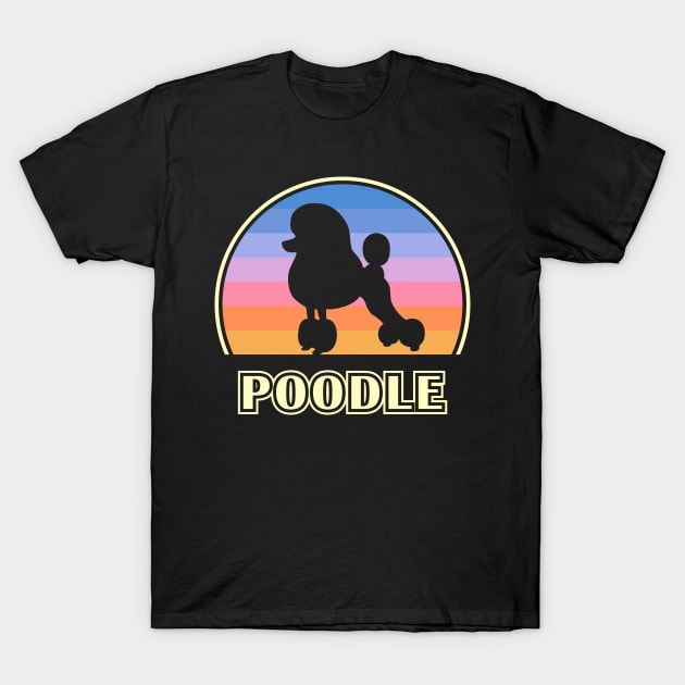 Poodle Vintage Sunset Dog T-Shirt by millersye